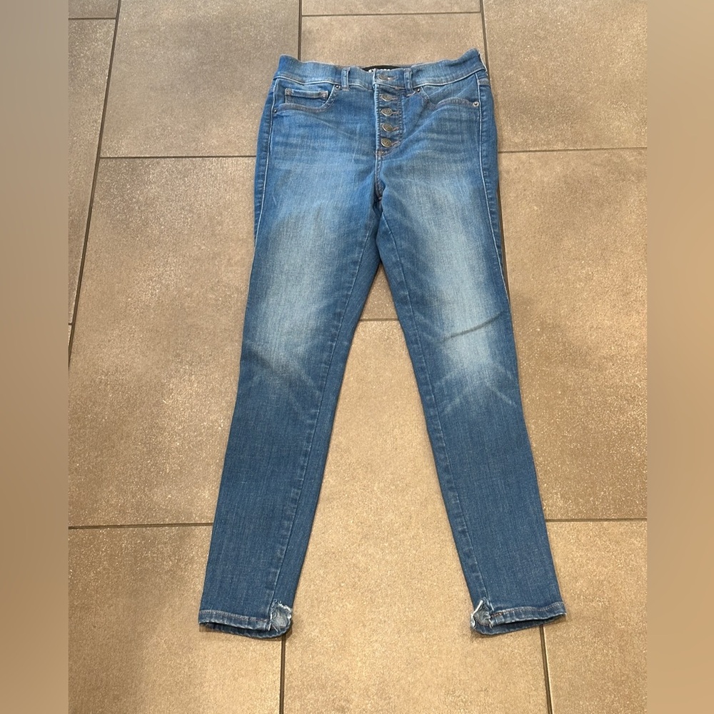 ❤️ Express Size 2 Button Fly Classic Skinny Blue Women's Jeans